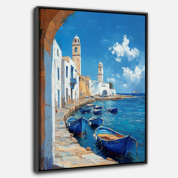 Barques bleues port