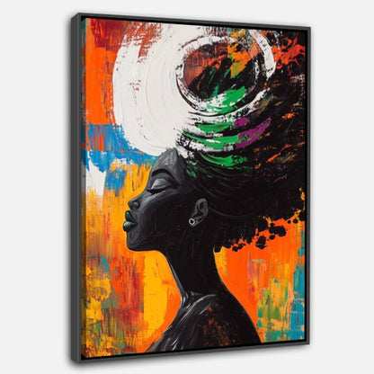 Femme afrofuturiste abstraite
