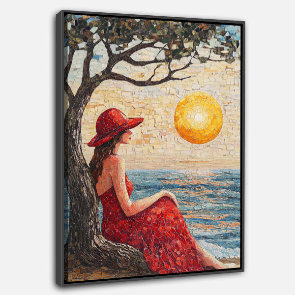 Femme sous l'arbre