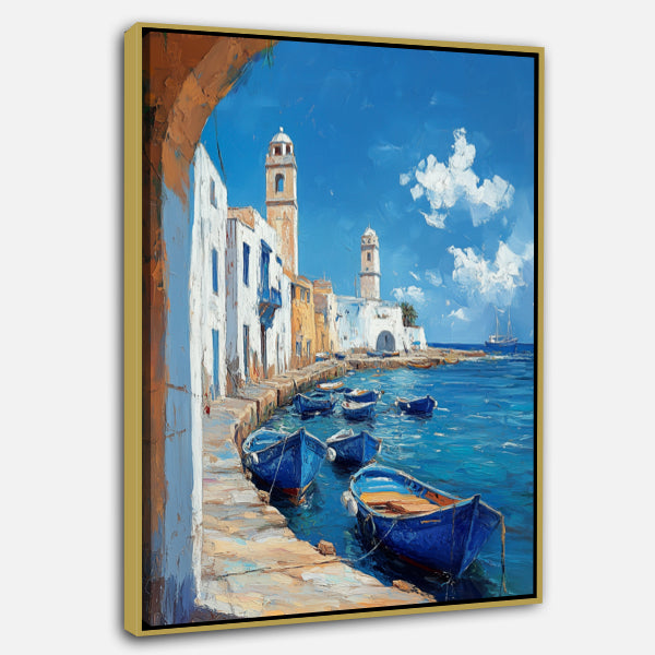 Barques bleues port