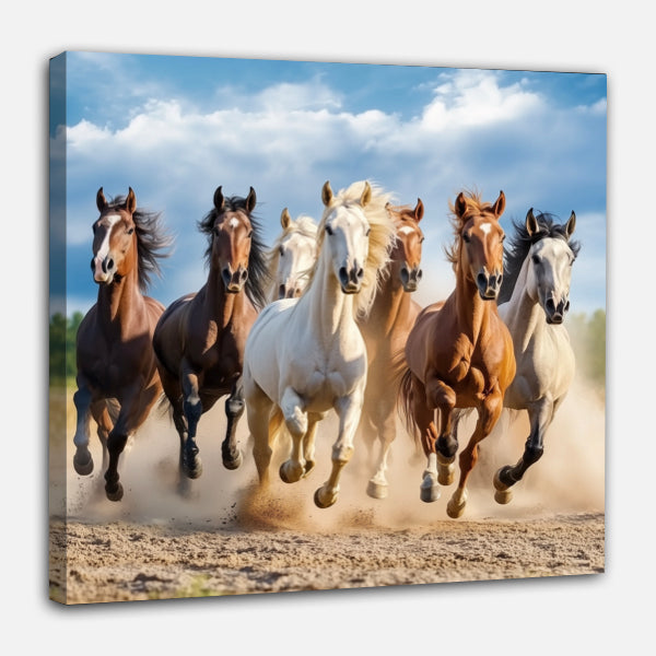 Course élan chevaux