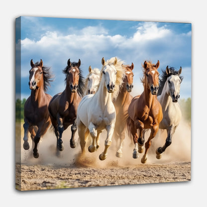 Course élan chevaux