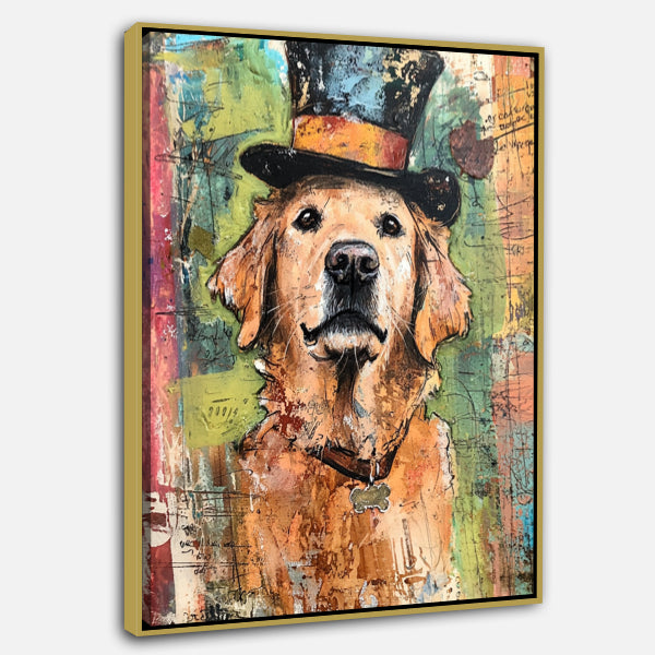 Chien au chapeau