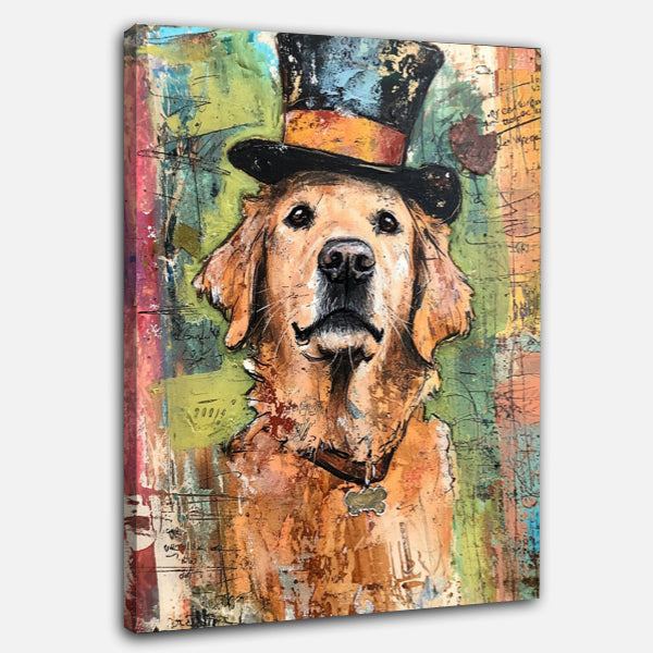 Chien au chapeau
