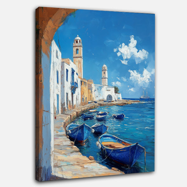 Barques bleues port
