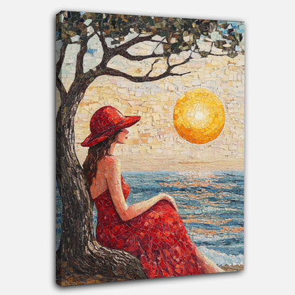 Femme sous l'arbre